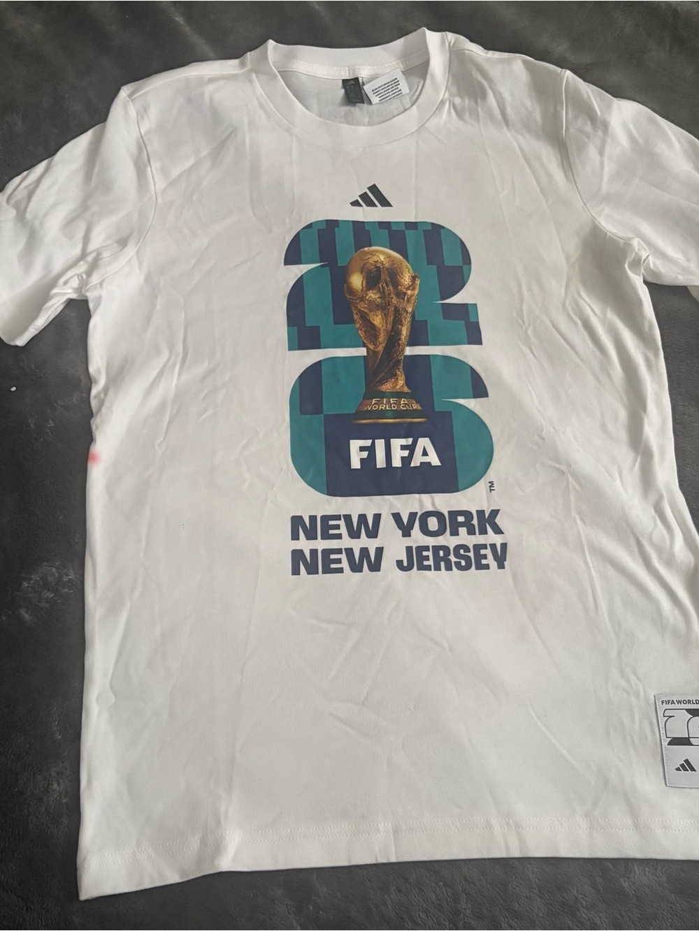 adidas White FIFA New York New Jersey Graphic Tee - Picture 2 of 3